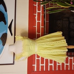 Lime green Free People One Verona dress Size Medium